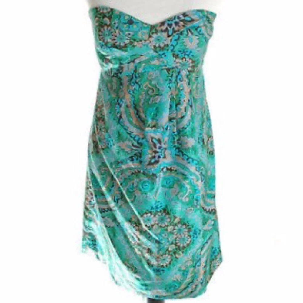 J. Crew Collection Casbah Silk Strapless Dress Sz 2
